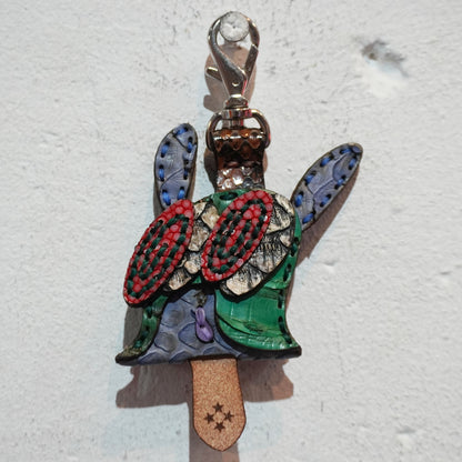 LEATHER KEY COVER - SPIRAL EYES/PYTHON