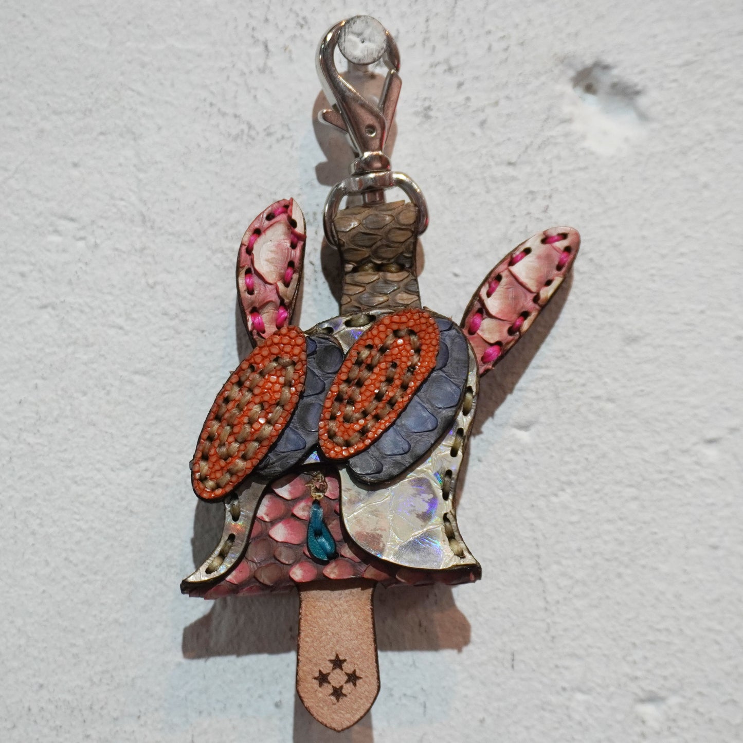 LEATHER KEY COVER - SPIRAL EYES/PYTHON