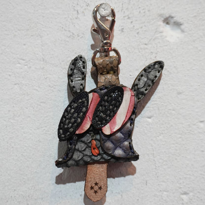 LEATHER KEY COVER - SPIRAL EYES/PYTHON