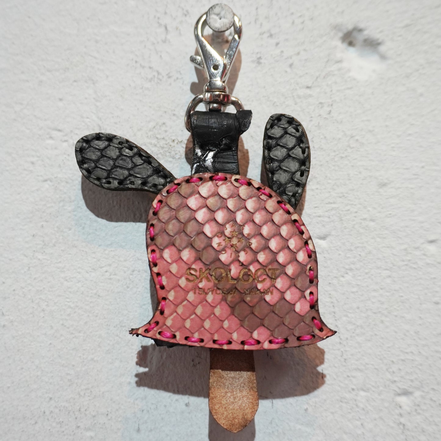 LEATHER KEY COVER - DOLLAR EYES/PYTHON