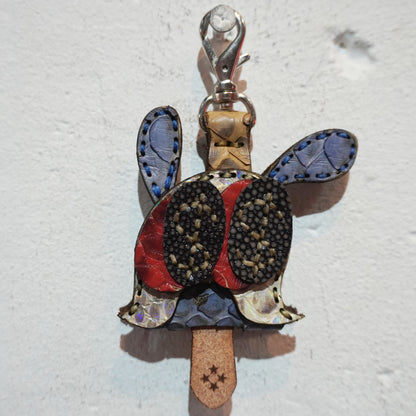 LEATHER KEY COVER - DOLLAR EYES/PYTHON