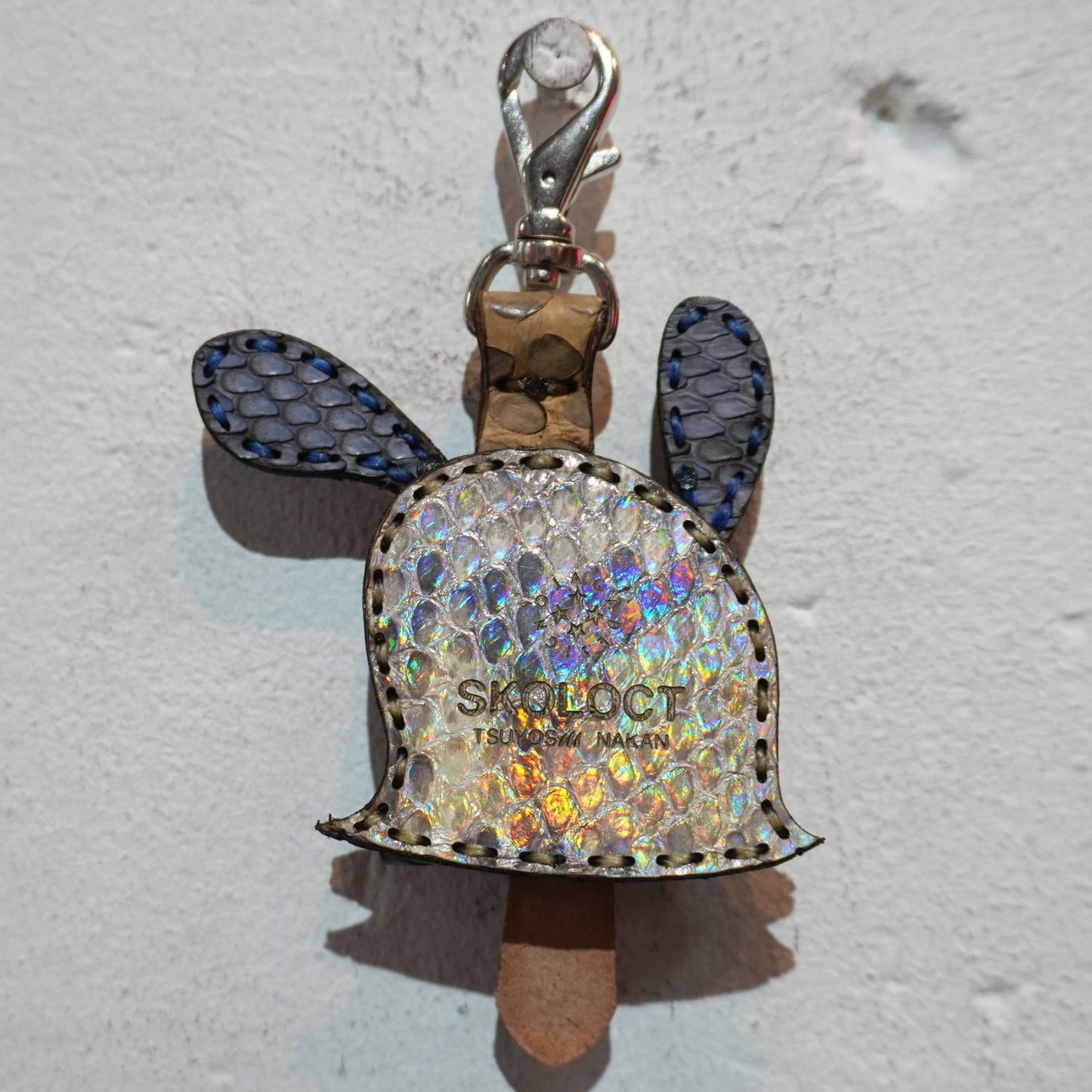 LEATHER KEY COVER - DOLLAR EYES/PYTHON