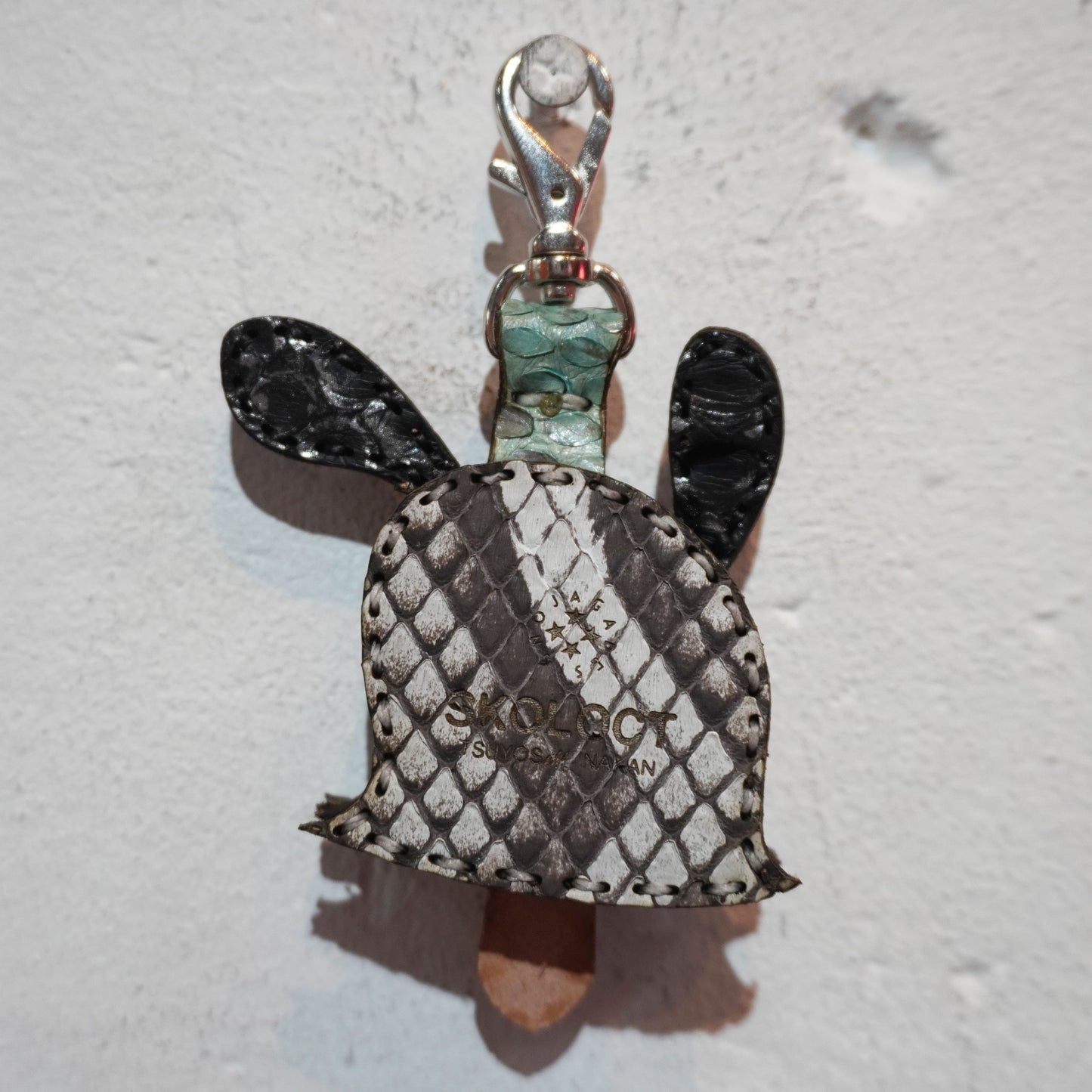 LEATHER KEY COVER - DOLLAR EYES/PYTHON