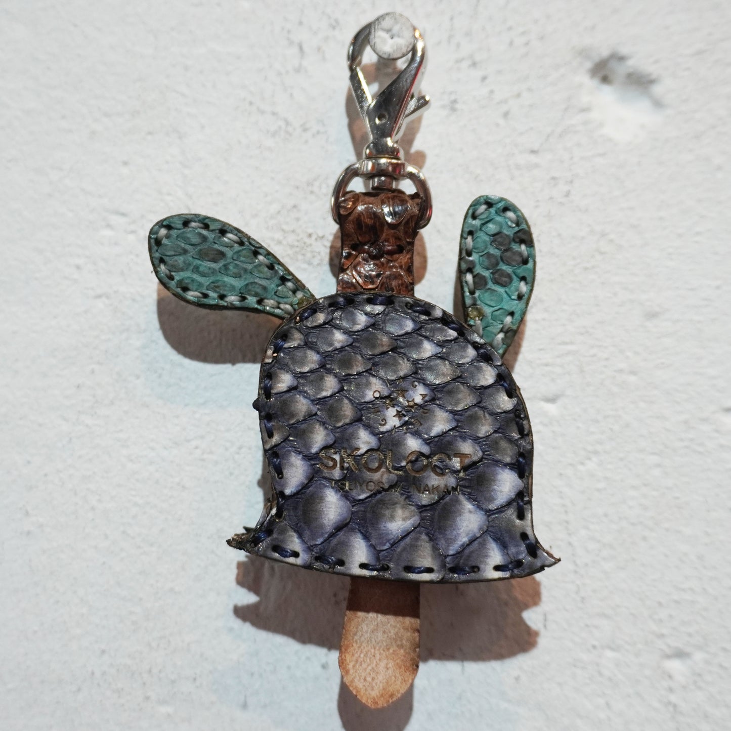 LEATHER KEY COVER - DOLLAR EYES/PYTHON