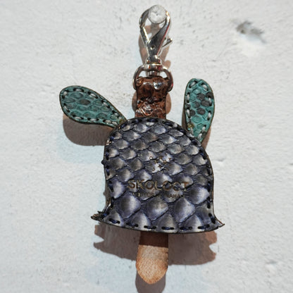 LEATHER KEY COVER - DOLLAR EYES/PYTHON