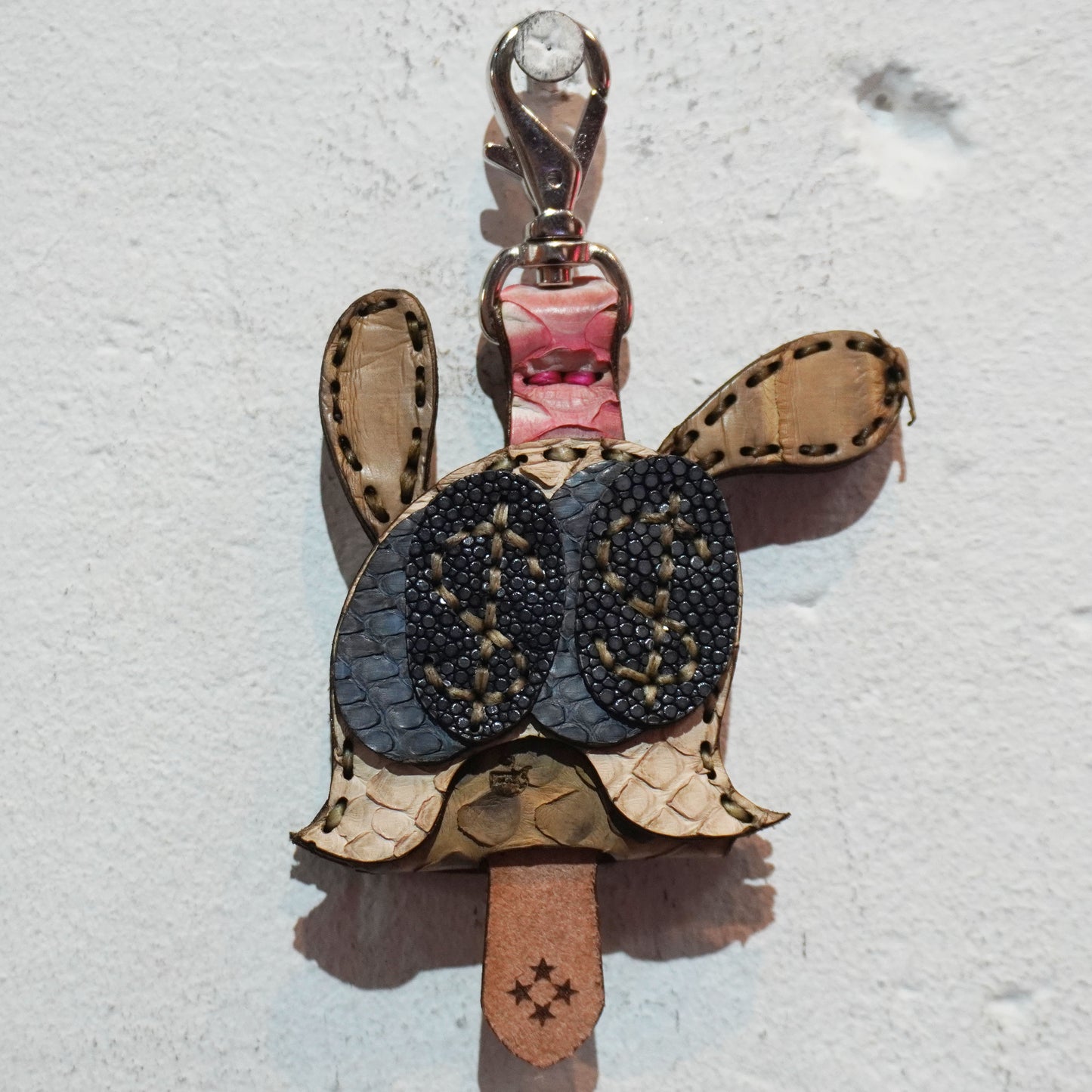 LEATHER KEY COVER - DOLLAR EYES/PYTHON