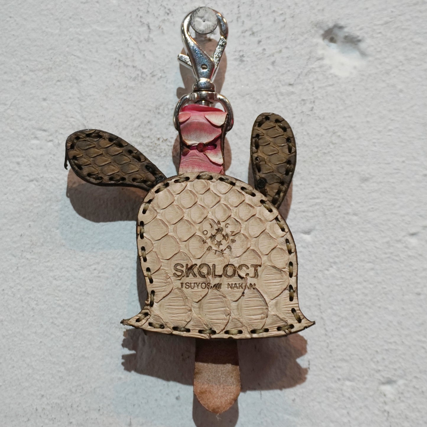 LEATHER KEY COVER - DOLLAR EYES/PYTHON