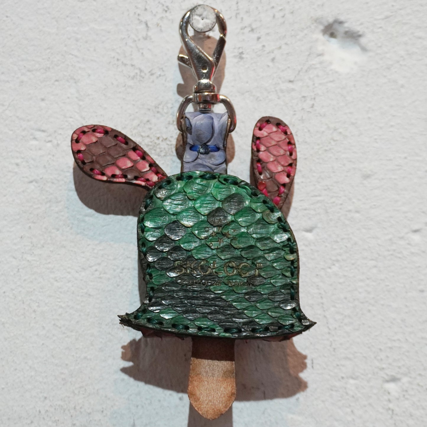 LEATHER KEY COVER - DOLLAR EYES/PYTHON