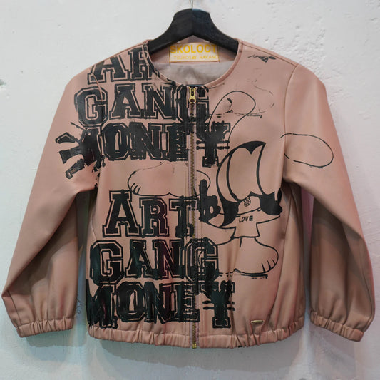 SKOLOCT PAINTED LEATHER JACKET