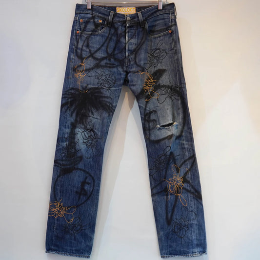 SKOLOCT PAINTED JEANS - 32