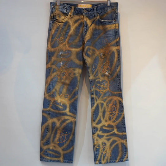 SKOLOCT PAINTED JEANS - 32