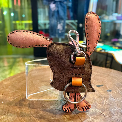 LEATHER KEYCHAIN "UZI"