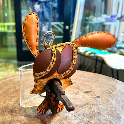 LEATHER KEYCHAIN "UZI"