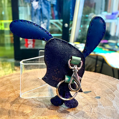 LEATHER KEYCHAIN "UZI"