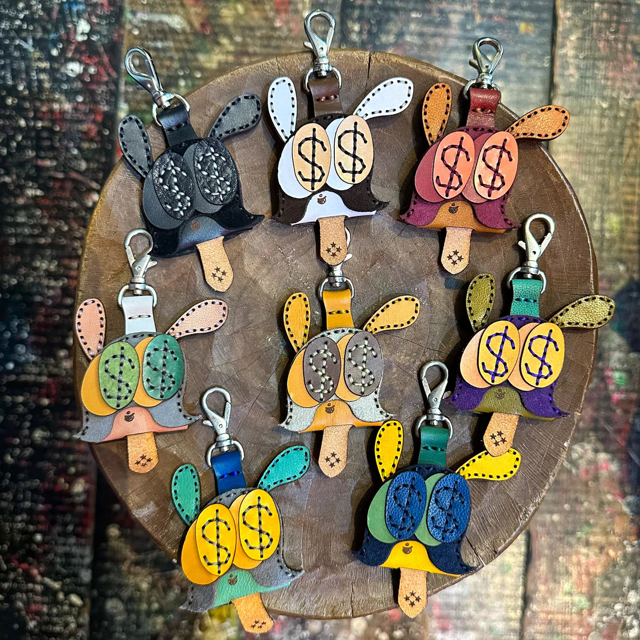 LEATHER KEY COVER - DOLLAR EYES