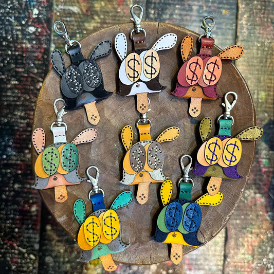 LEATHER KEY COVER - DOLLAR EYES