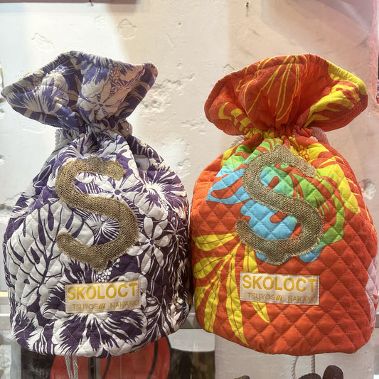 SKOLOCT MONEY BAG - HIBISCUS (GOLD)
