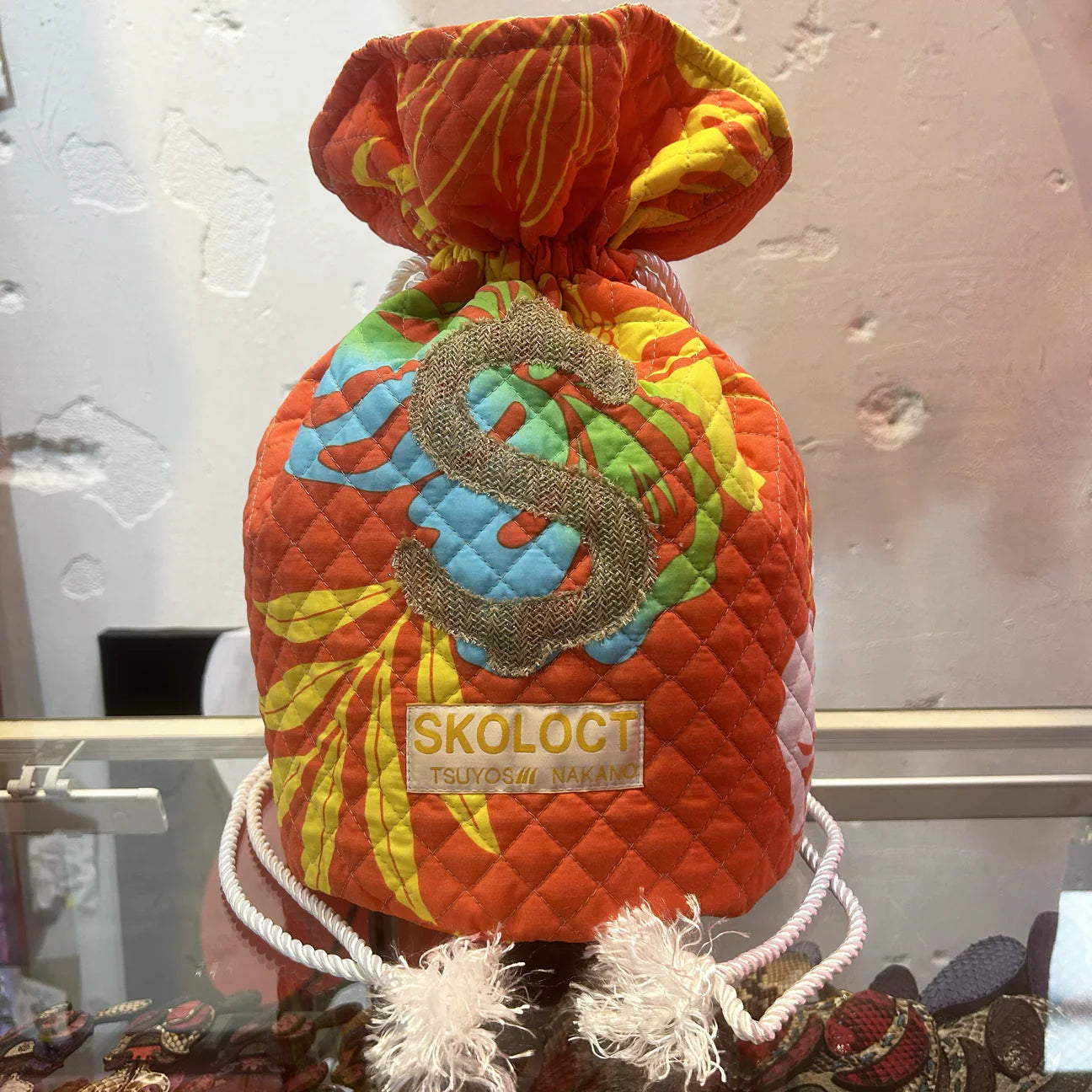 SKOLOCT MONEY BAG - HIBISCUS (GOLD)