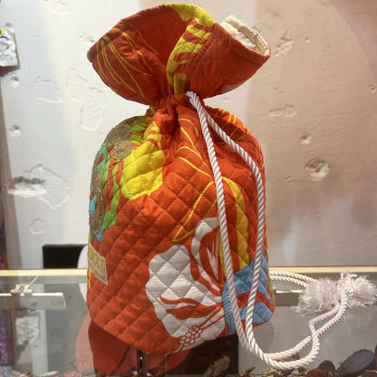 SKOLOCT MONEY BAG - HIBISCUS (GOLD)