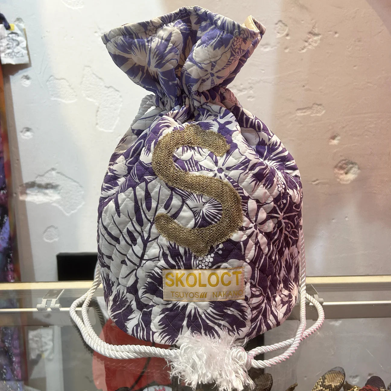 SKOLOCT MONEY BAG - HIBISCUS (GOLD)