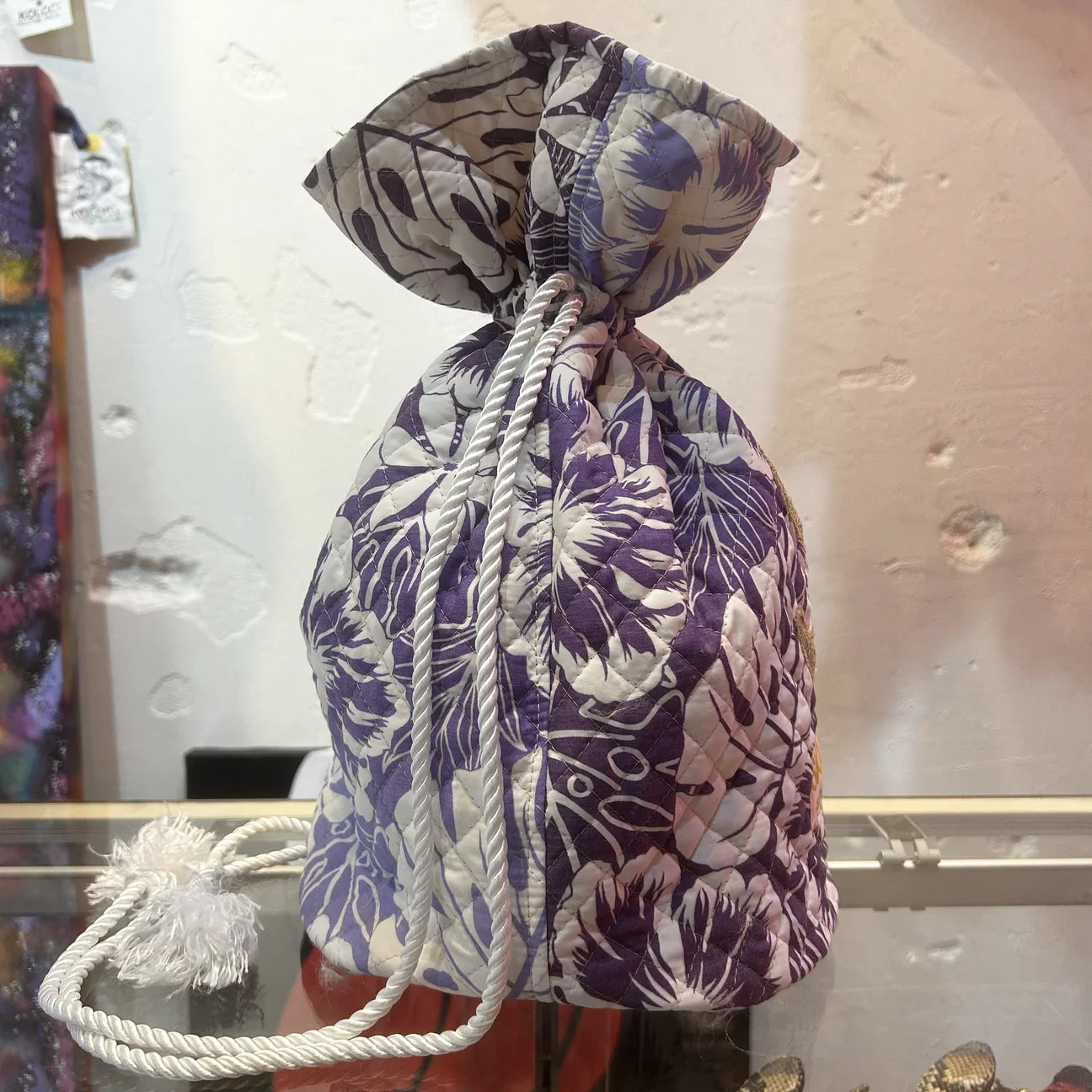 SKOLOCT MONEY BAG - HIBISCUS (GOLD)