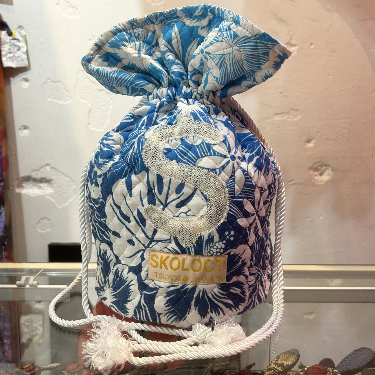 SKOLOCT MONEY BAG - HIBISCUS (WHITE)