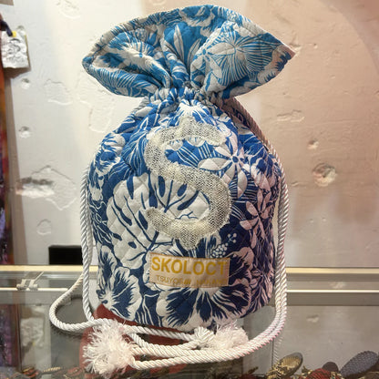 SKOLOCT MONEY BAG - HIBISCUS (WHITE)