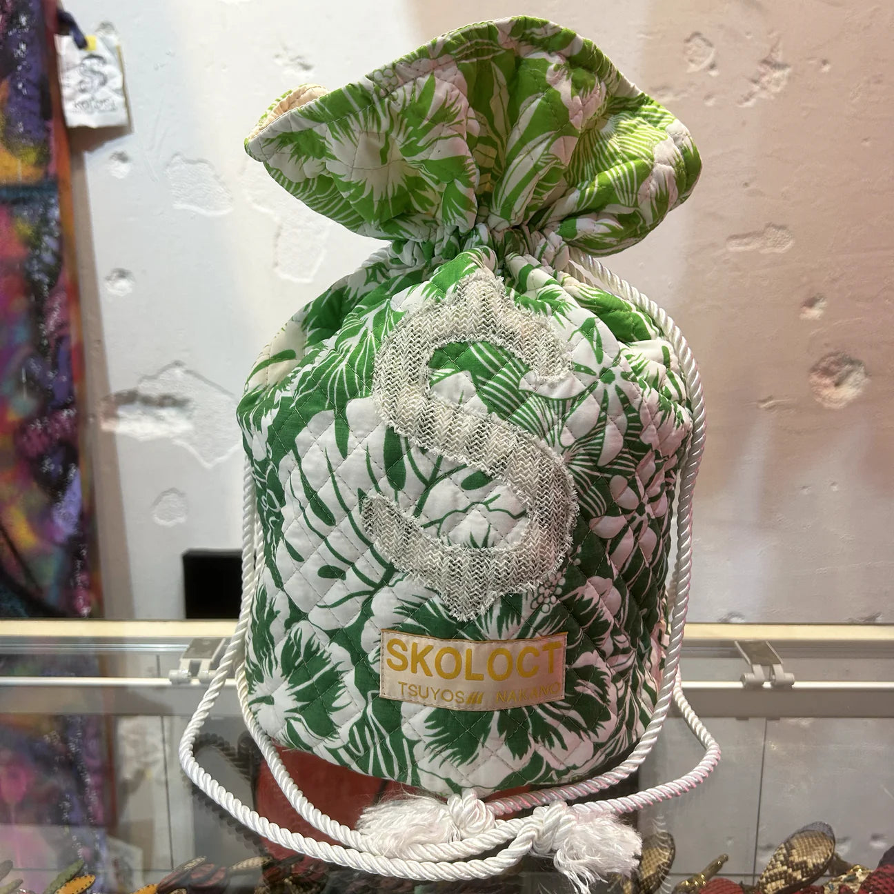 SKOLOCT MONEY BAG - HIBISCUS (WHITE)