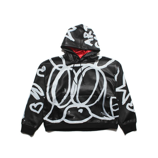 LEATHER SKO HOODIE - M