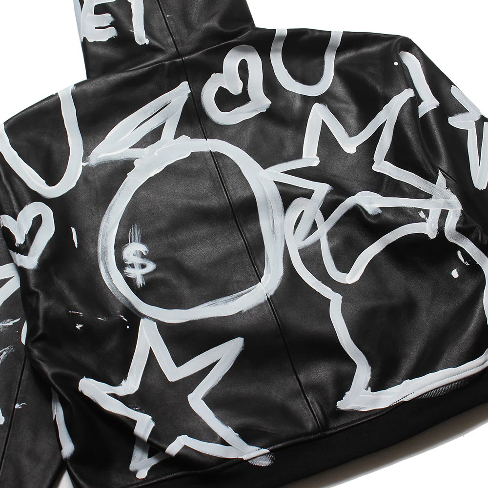 LEATHER SKO HOODIE - M
