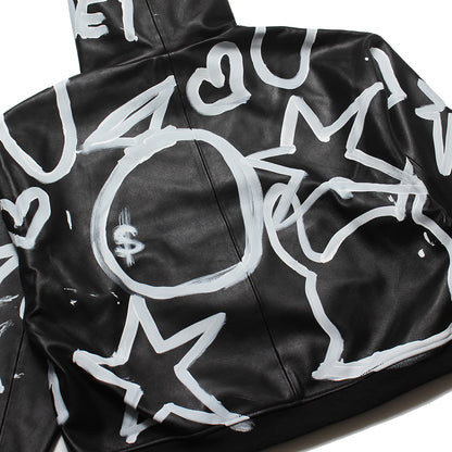 LEATHER SKO HOODIE - M